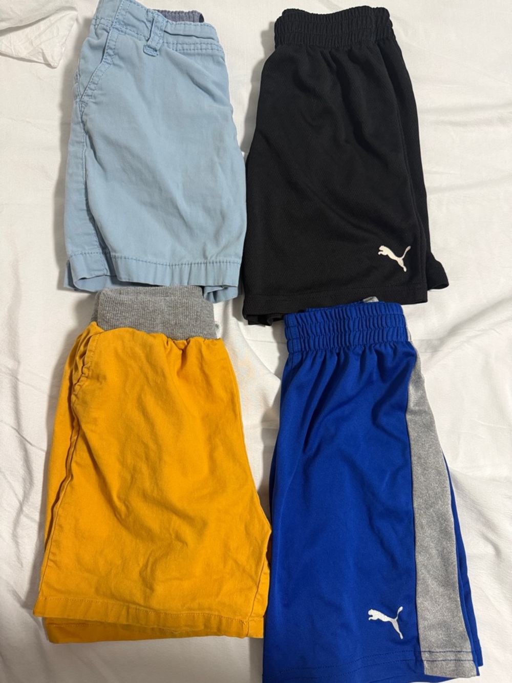 Puma Black, Royal Blue, Light Blue & Gold Kids Shorts Bundle